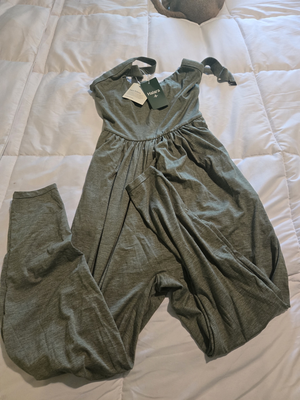 HALARA Olive Jumpsuit with Adjustable Straps